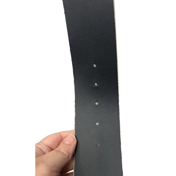 Geometric Buckle Vegan Snakeskin Y2K Fashion Waist Belt Womens Size 4 - Picture 15 of 16